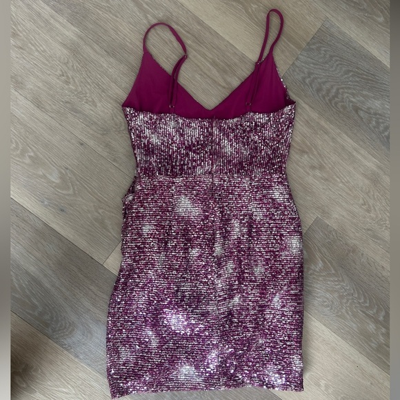 Lulus Pink Sequin Mini Dress Small - Picture 6 of 7